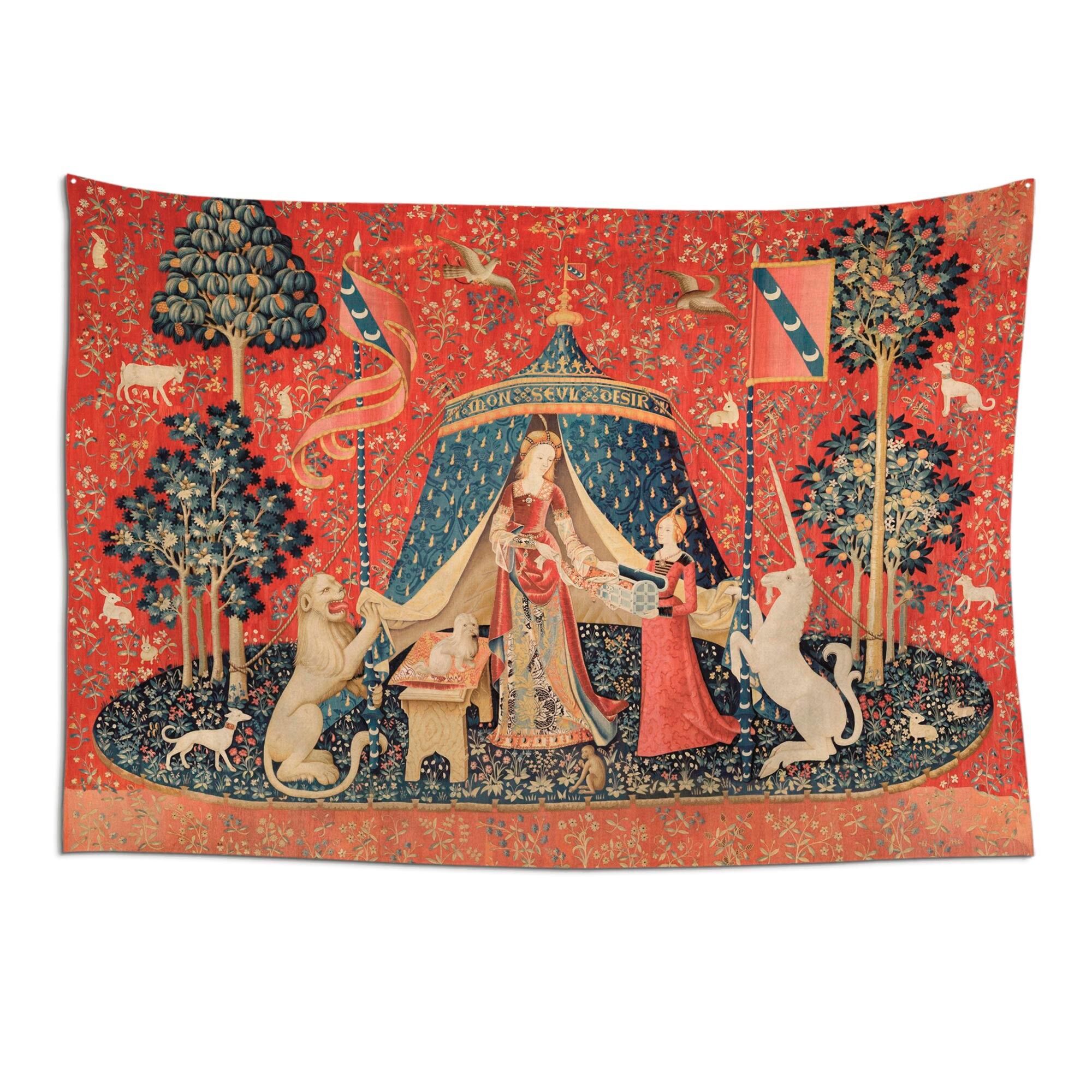 Tessuto per appendere la parete La Dama e l'Unicorno 3