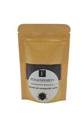 Paket mit schwarzen Senfkörnern
