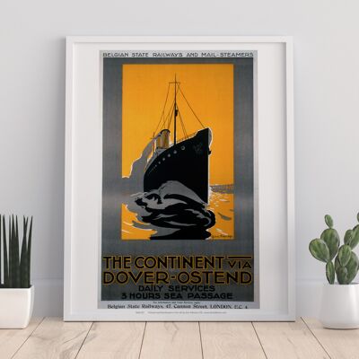 Der Kontinent über Dover-Ostende – Premium-Kunstdruck 11 x 14 Zoll I