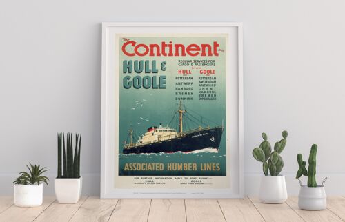 The Continent Via Hull And Goole - 11X14” Premium Art Print I