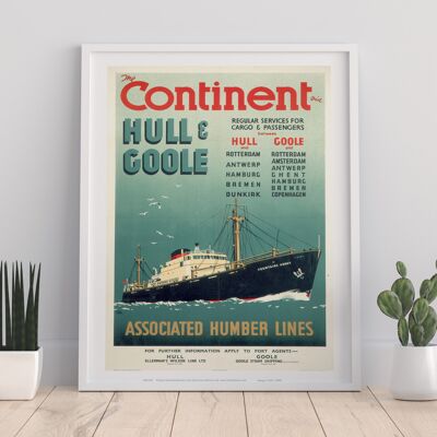 The Continent Via Hull And Goole - 11X14” Premium Art Print I