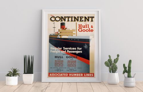 The Continent Via Hull And Goole - 11X14” Premium Art Print