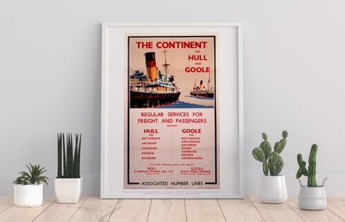 The Continent Via Hull And Goole - 11X14” Premium Art Print III
