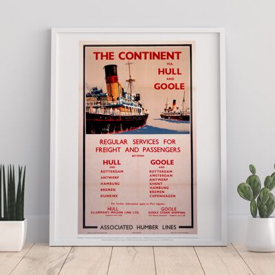 Le continent via Hull et Goole - 11X14" Premium Art Print III