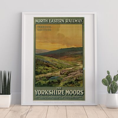Les Yorkshire Moors, Tranquil Solitude - Impression d'art premium I
