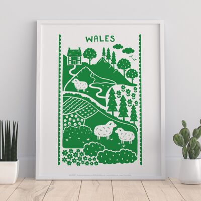 Walisisches Poster – Wales – Premium-Kunstdruck 27,9 x 35,6 cm II