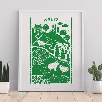 Walisisches Poster – Wales – Premium-Kunstdruck 27,9 x 35,6 cm II