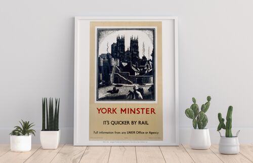 York Minster - Black And White - 11X14” Premium Art Print II