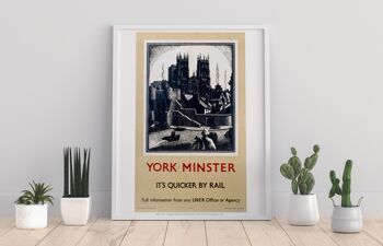 York Minster - Noir et blanc - 11X14" Premium Art Print II