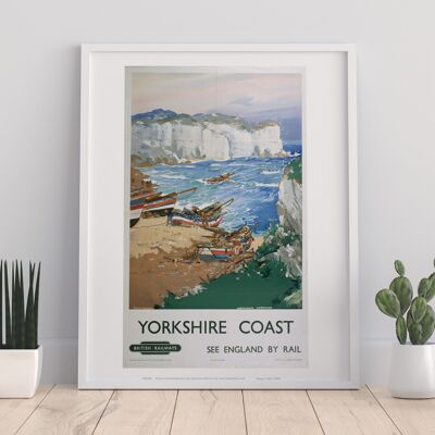 Küste von Yorkshire - See England By Rail - Premium Kunstdruck I