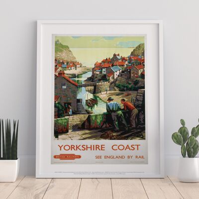 Küste von Yorkshire - See England By Rail - Premium Art Print II