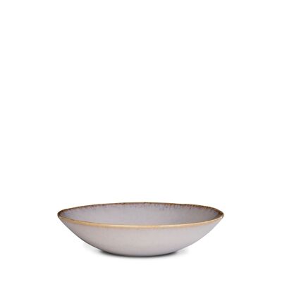 Ceramic Amazonia pasta plate from Portugal in grey