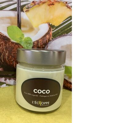 SCENTED CANDLE WAX 100% VEGETABLE SOYA - 180 G COCONUT