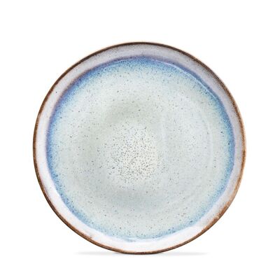 Ceramic Amazonia dinner plate from Portugal in grey-blue
