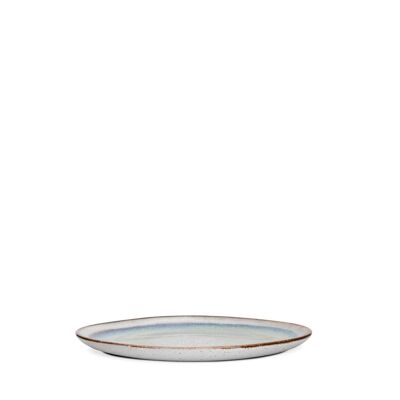 Ceramic sail salad plate from Portugal in grey-blue