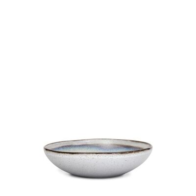 Piatto di pasta vela in ceramica dal Portogallo in grigio-blu