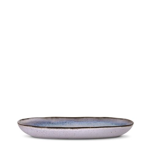 Keramik Sail Servierplatten-Set aus 2 Teilen  aus Portugal in grau-blau