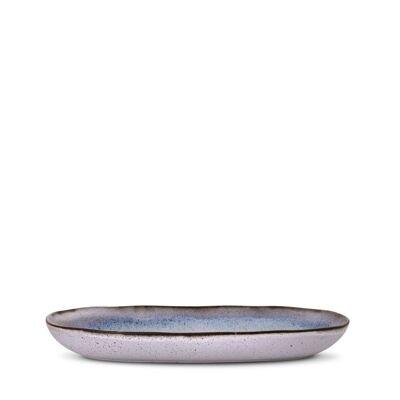 Ceramic Sail serving plate set of 2 pieces from Portugal in gray-blue