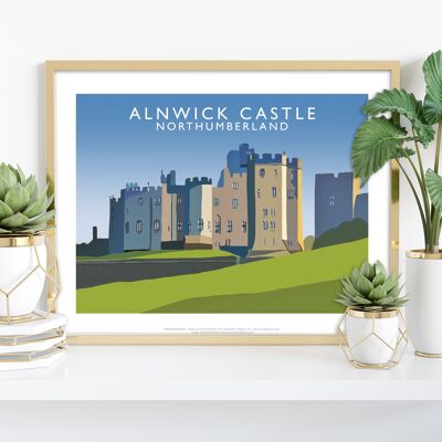 Castillo de Alnwick por el artista Richard O'Neill - 11X14" Art Print II