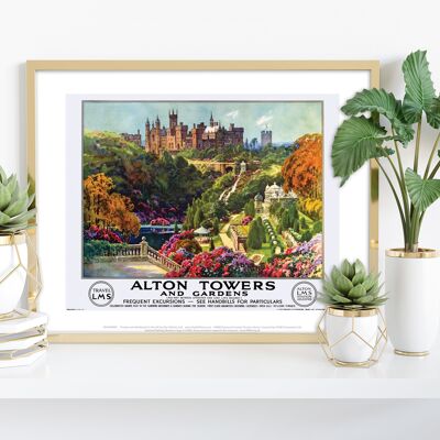 Alton Towers And Gardens - 11X14” Premium Art Print I