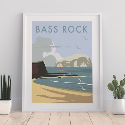 Bass Rock vom Künstler Dave Thompson – 11 x 14 Zoll Premium-Kunstdruck I