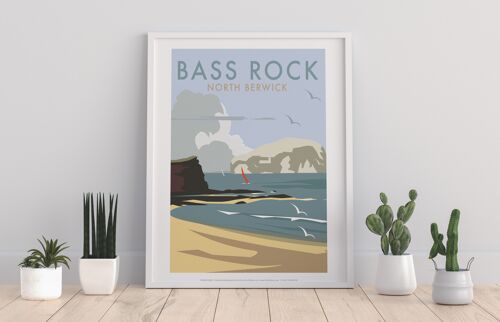 Bass Rock By Artist Dave Thompson - 11X14” Premium Art Print II