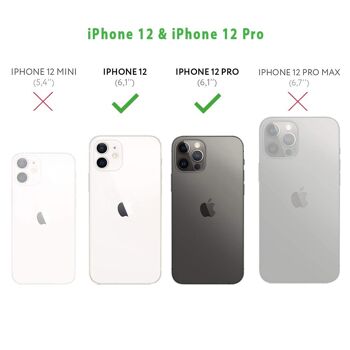 Coque iPhone 12/12 Pro anti-choc silicone avec cordon noir 7