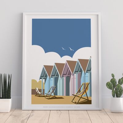 Cabaña de playa por el artista Dave Thompson - 11X14" Premium Art Print I