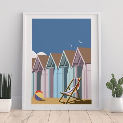 Cabane de plage par l'artiste Dave Thompson - 11X14" Premium Art Print II