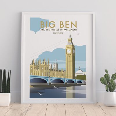 Big Ben vom Künstler Dave Thompson – Premium-Kunstdruck 27,9 x 35,6 cm I