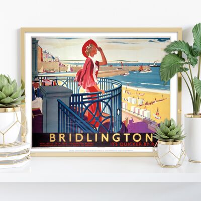 Bridlington - C'est plus rapide en train - Impression d'art premium I