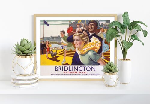 Bridlington - It's Quicker By Rail - Premium Art Print II