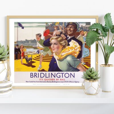 Bridlington - It's Quicker By Rail - Premium Art Print II