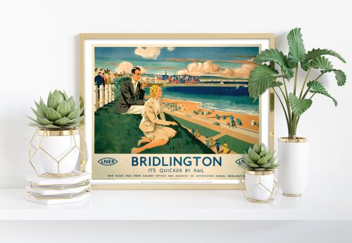 Bridlington - It's Quicker By Rail - Premium Art Print III