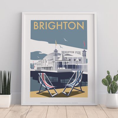 Brighton vom Künstler Dave Thompson – Premium-Kunstdruck 27,9 x 35,6 cm II
