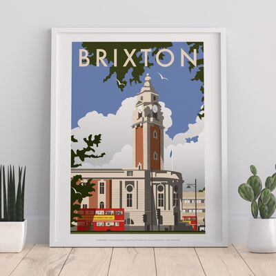 Brixton vom Künstler Dave Thompson – 11 x 14 Zoll Premium-Kunstdruck I