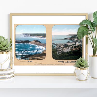 Bude und Jersey, St. Aubins – Premium-Kunstdruck 27,9 x 35,6 cm II