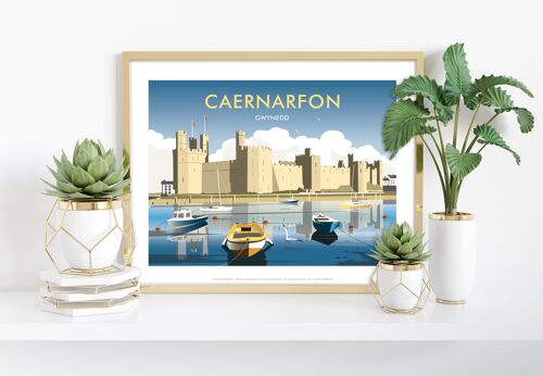 Caernarfon By Artist Dave Thompson - Premium Art Print I