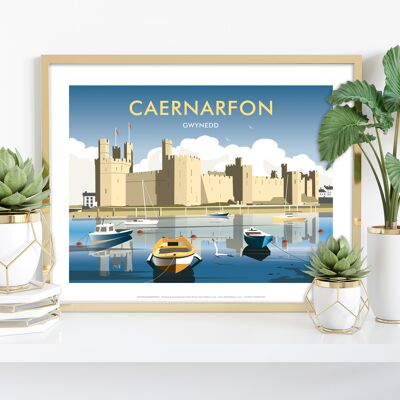 Caernarfon vom Künstler Dave Thompson – Premium-Kunstdruck I