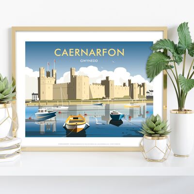Caernarfon vom Künstler Dave Thompson – Premium-Kunstdruck I