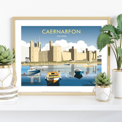 Caernarfon por el artista Dave Thompson - Premium Art Print II