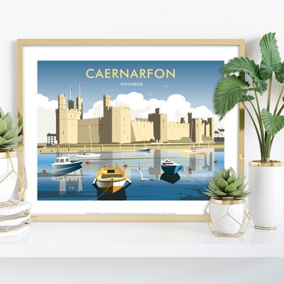 Caernarfon par l'artiste Dave Thompson - Premium Art Print II