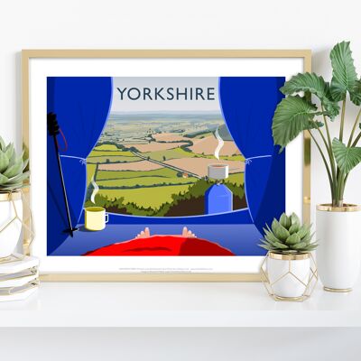 Camping in Yorkshire von Künstler Richard O'Neill – Kunstdruck IV