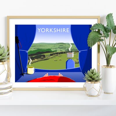 Camping in Yorkshire von Künstler Richard O'Neill - Kunstdruck VI
