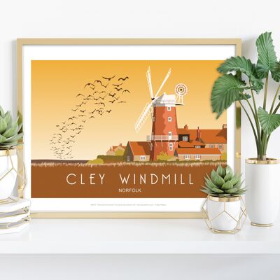 Cley Windmühle, Norfolk – 11 x 14 Zoll Premium-Kunstdruck II