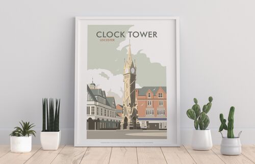 Clock Tower By Artist Dave Thompson - Premium Art Print I