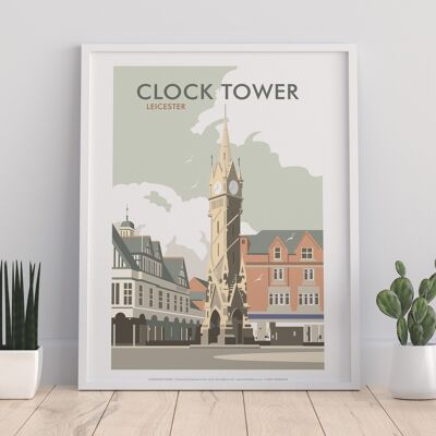 Torre del reloj del artista Dave Thompson - Impresión de arte premium I