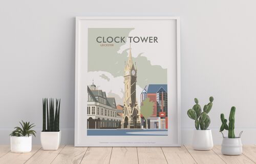 Clock Tower By Artist Dave Thompson - Premium Art Print II
