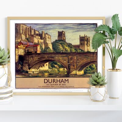 Durham, It's Quicker By Rail – Premium-Kunstdruck 27,9 x 35,6 cm II