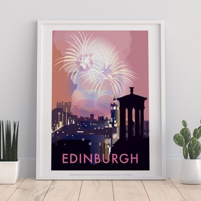 Edinburgh vom Künstler Dave Thompson – 11 x 14 Zoll Premium-Kunstdruck I